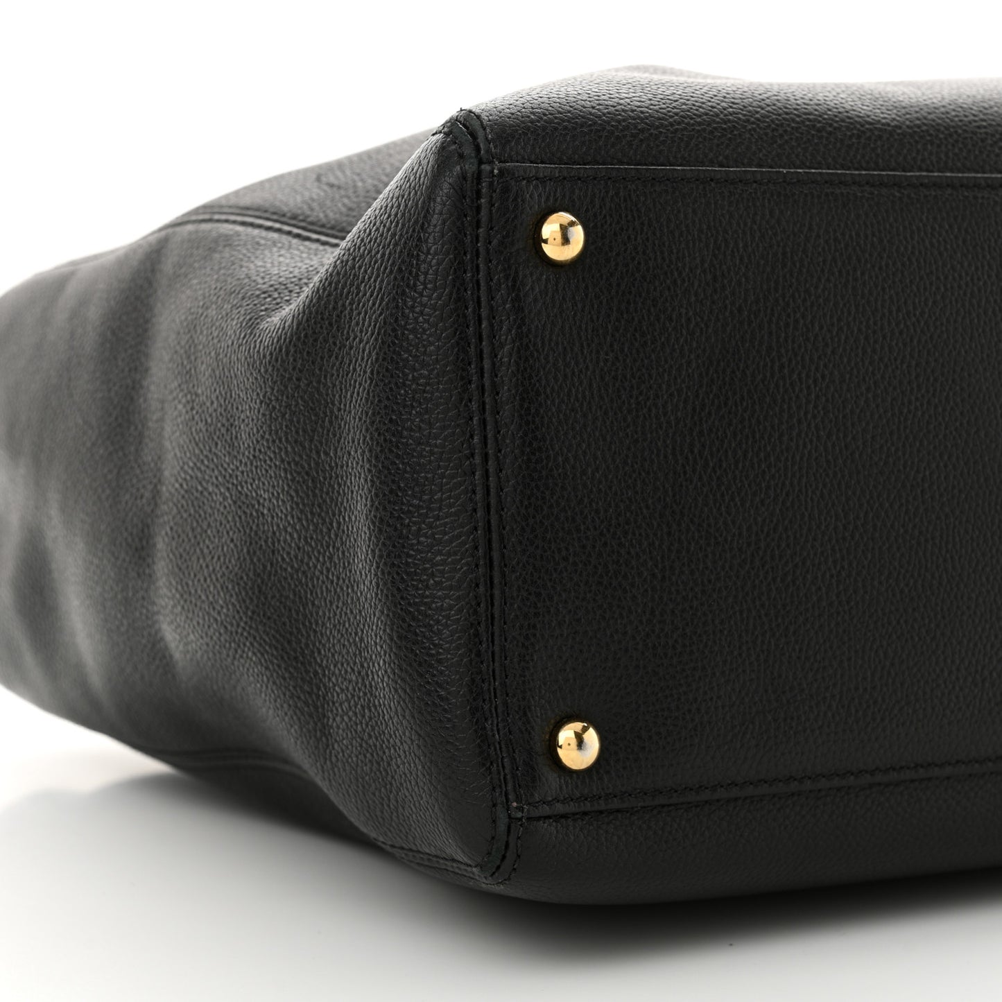 Calfskin Cerf Executive Shopper Tote Black