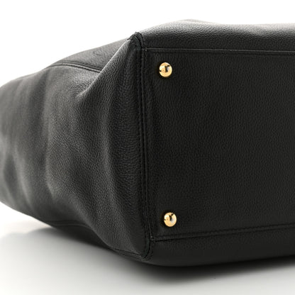 Chanel Calfskin Cerf Executive Shopper Tote Black 10 of 12
