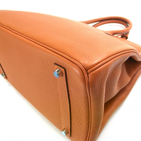 Taurillon Clemence Birkin 35 Orange