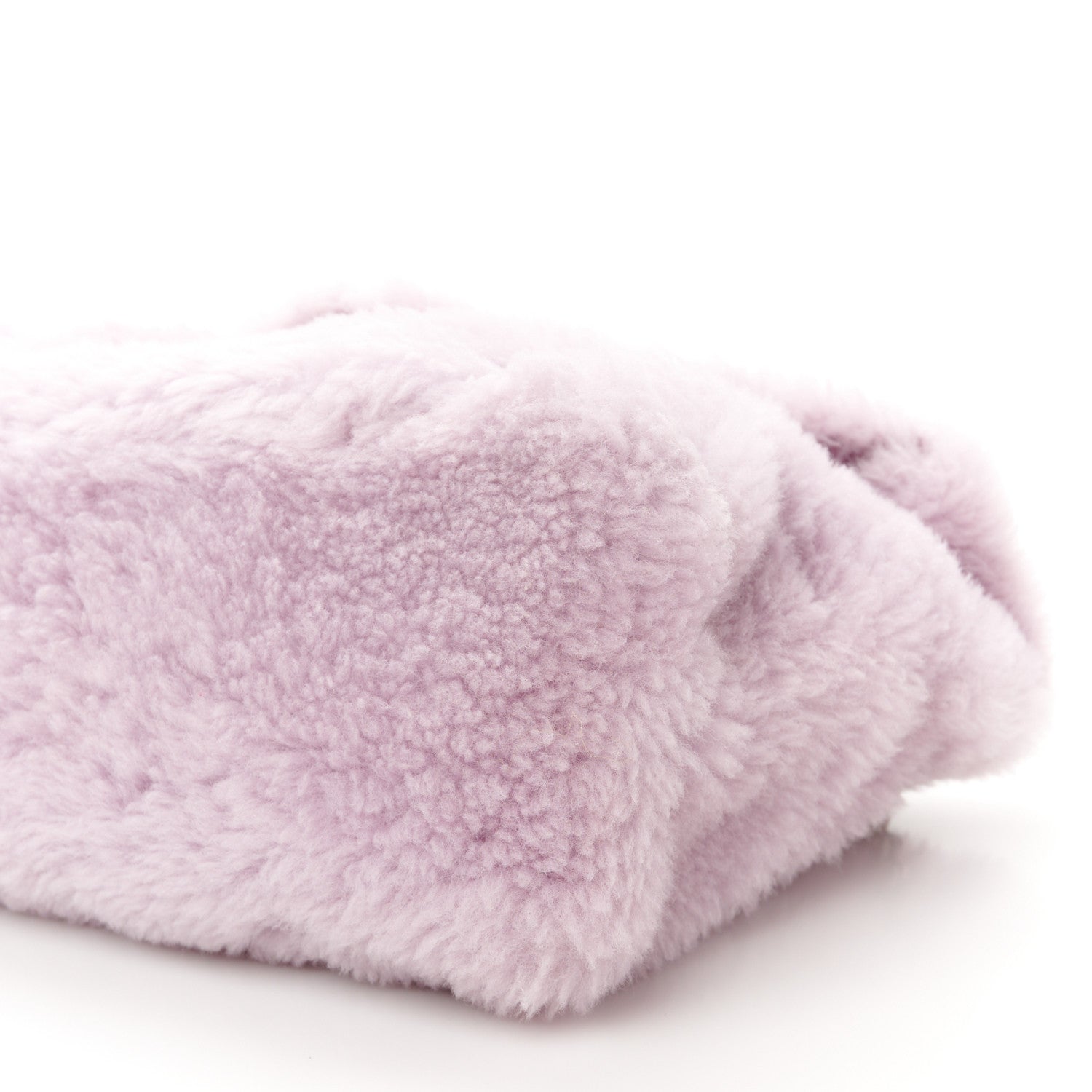 Saint Laurent Merino Shearling Lambskin Quilted Small Loulou Puffer Monogram Chain Satchel Glycine 11 of 11