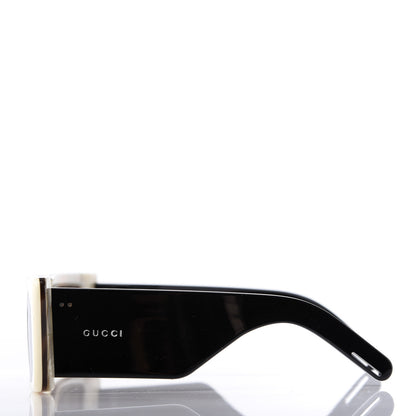Gucci Acetate Rectangular Flap GG0543S Sunglasses White Black 3 of 8