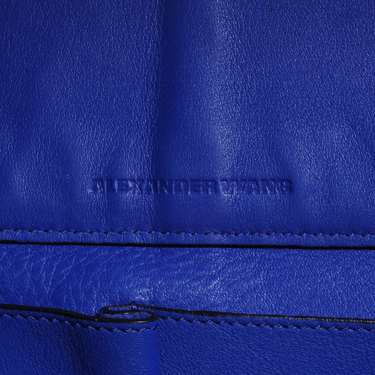 Leather Prisma Tote Electric Blue