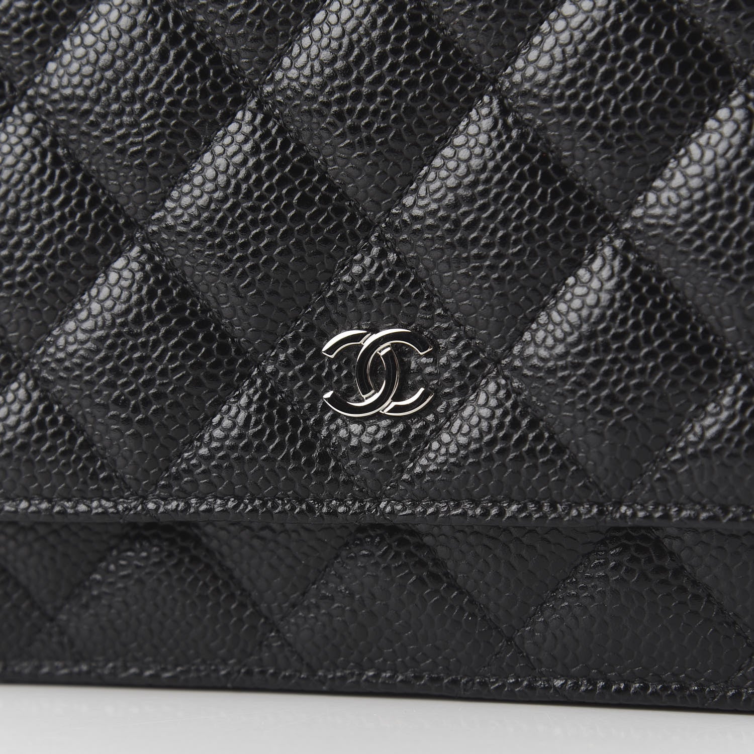 Chanel Caviar Quilted Wallet On Chain WOC Black 10 of 11