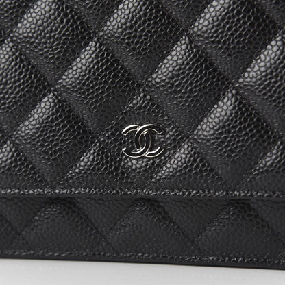 Chanel Caviar Quilted Wallet On Chain WOC Black 10 of 11