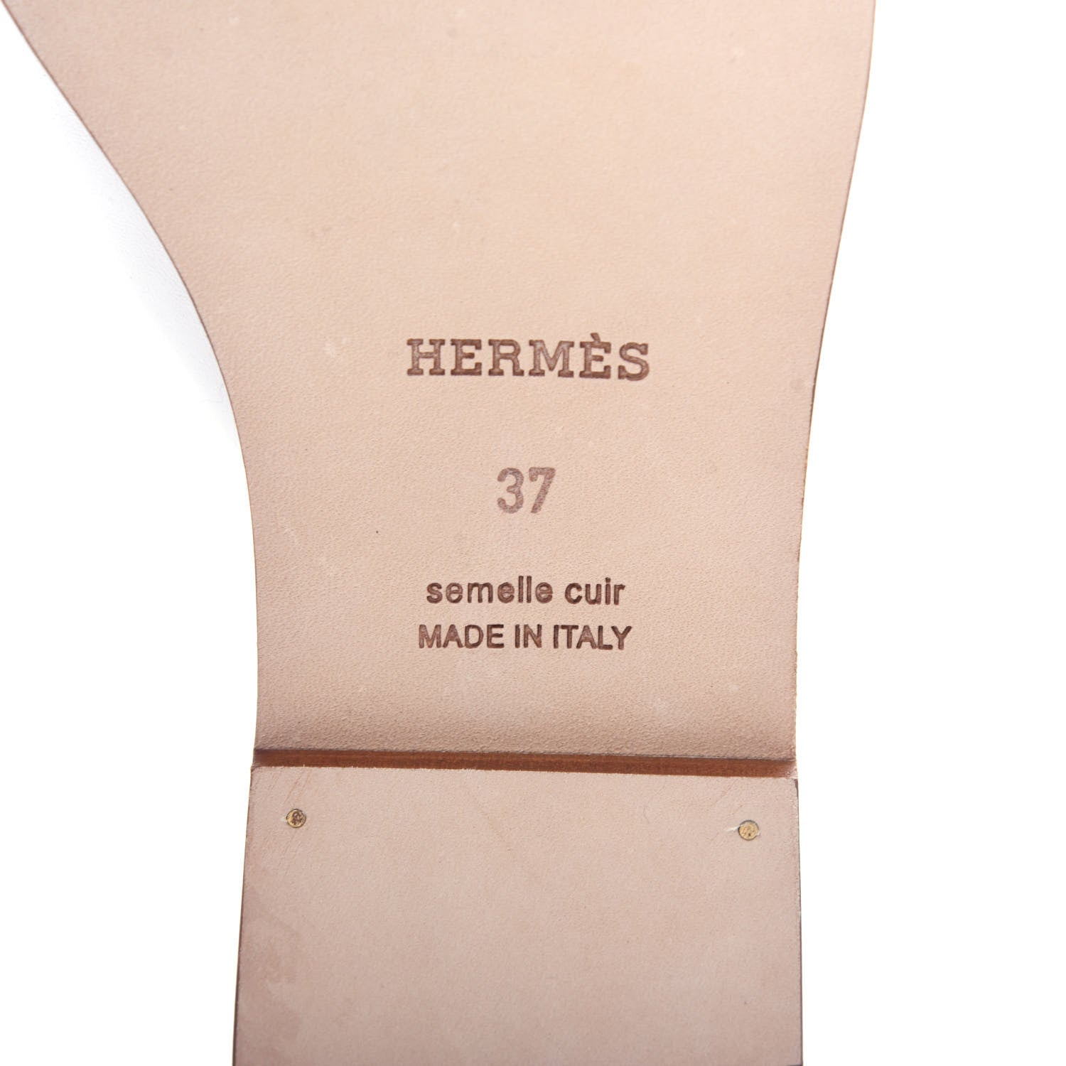 Hermes Calfskin Auteuil Sandals 37 White 8 of 9