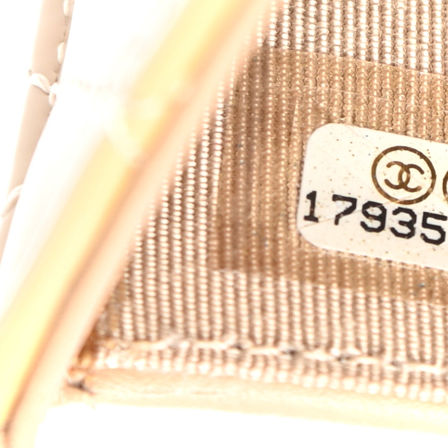 Patent Quilted Large Flap Wallet Beige