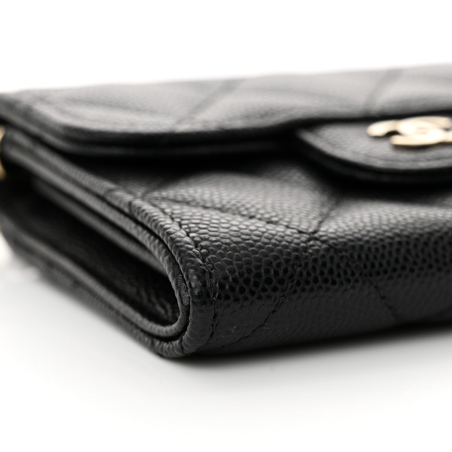 Chanel Caviar Quilted Flap Card Holder On Chain Black 10 of 12