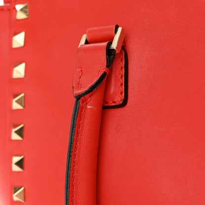 Valentino Garavani Vitello Small Rockstud Double Handle Tote Deep Orange 13 of 13