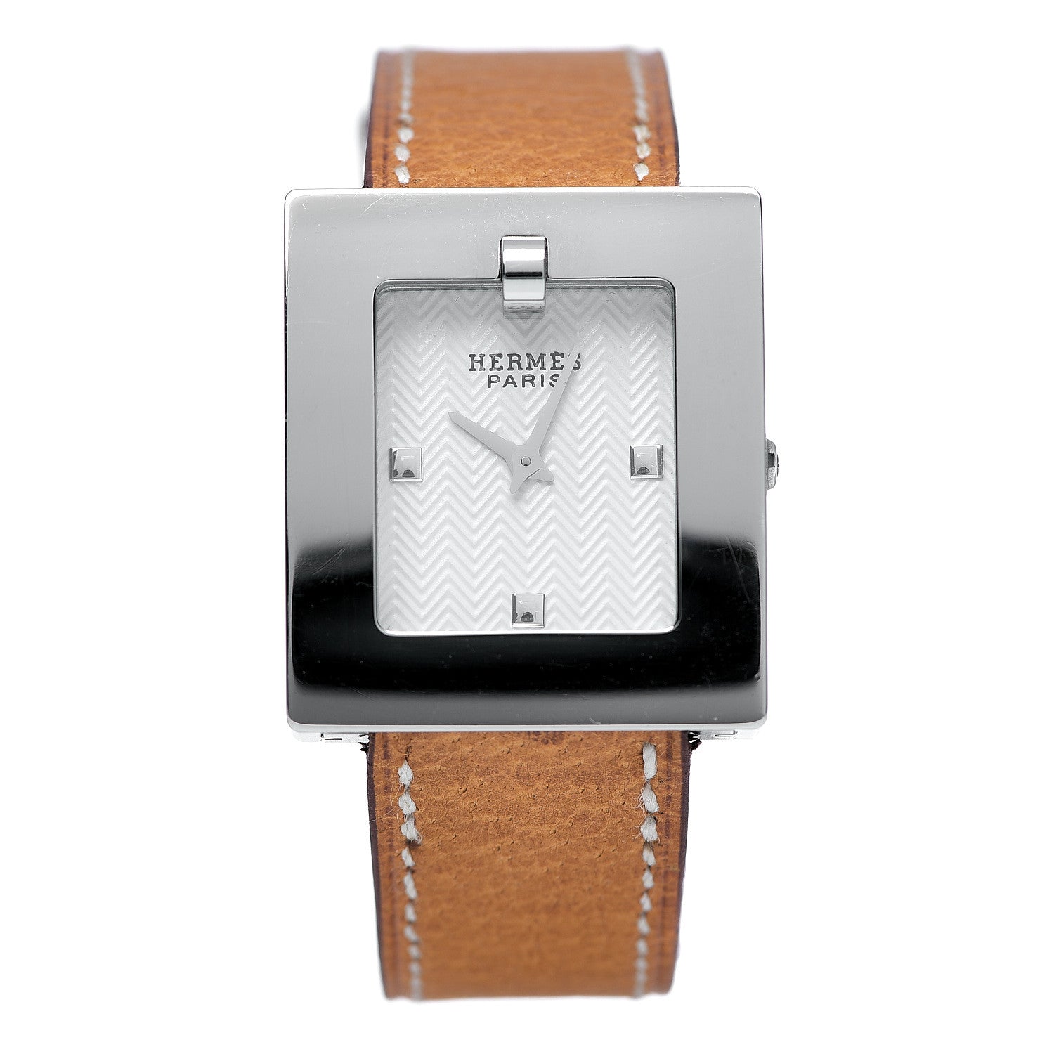 Hermes Stainless Steel Epsom 26mm Belt Quartz Watch Gold 1 of 6