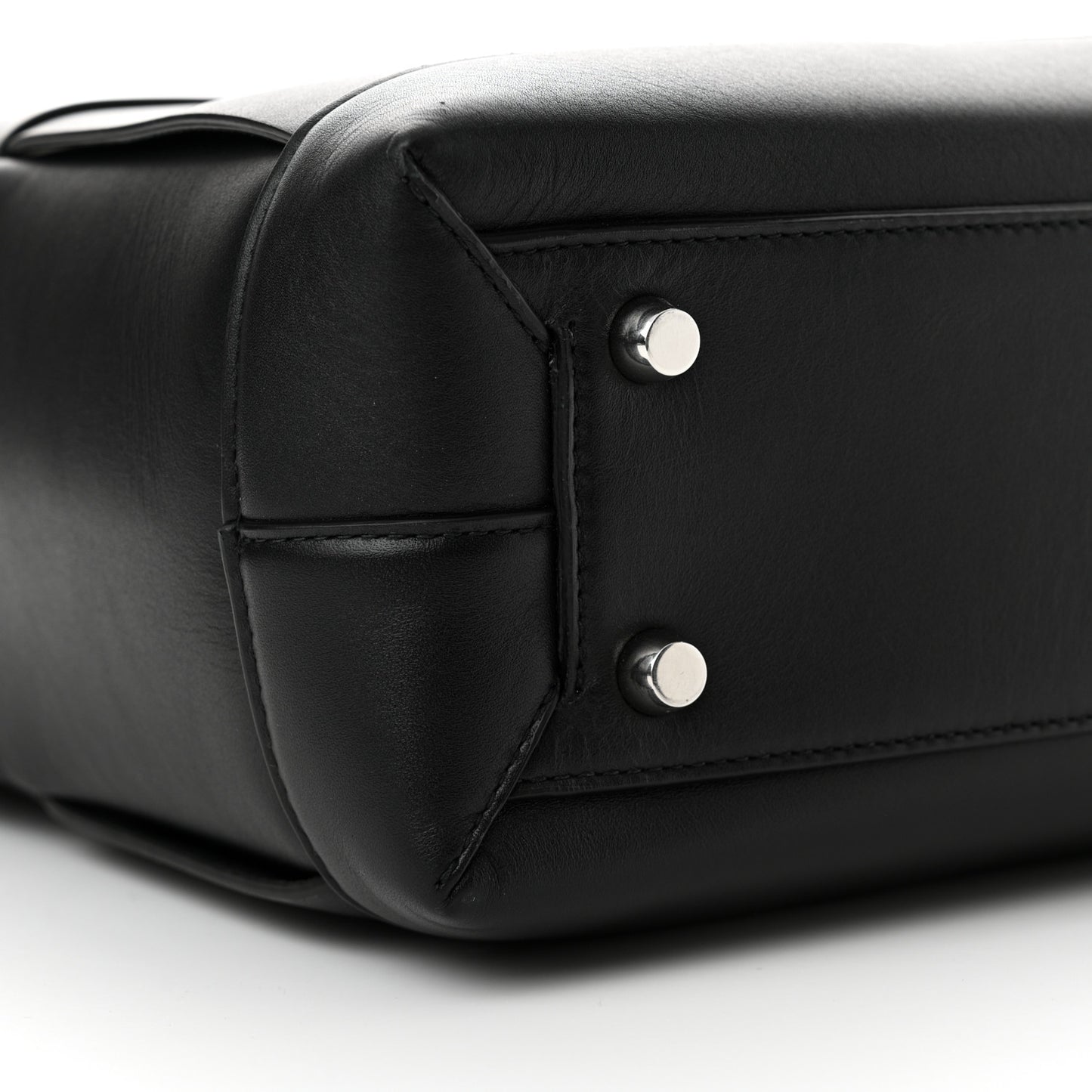 French Calfskin Maxi Intrecciato Large Vertical Arco Tote Black