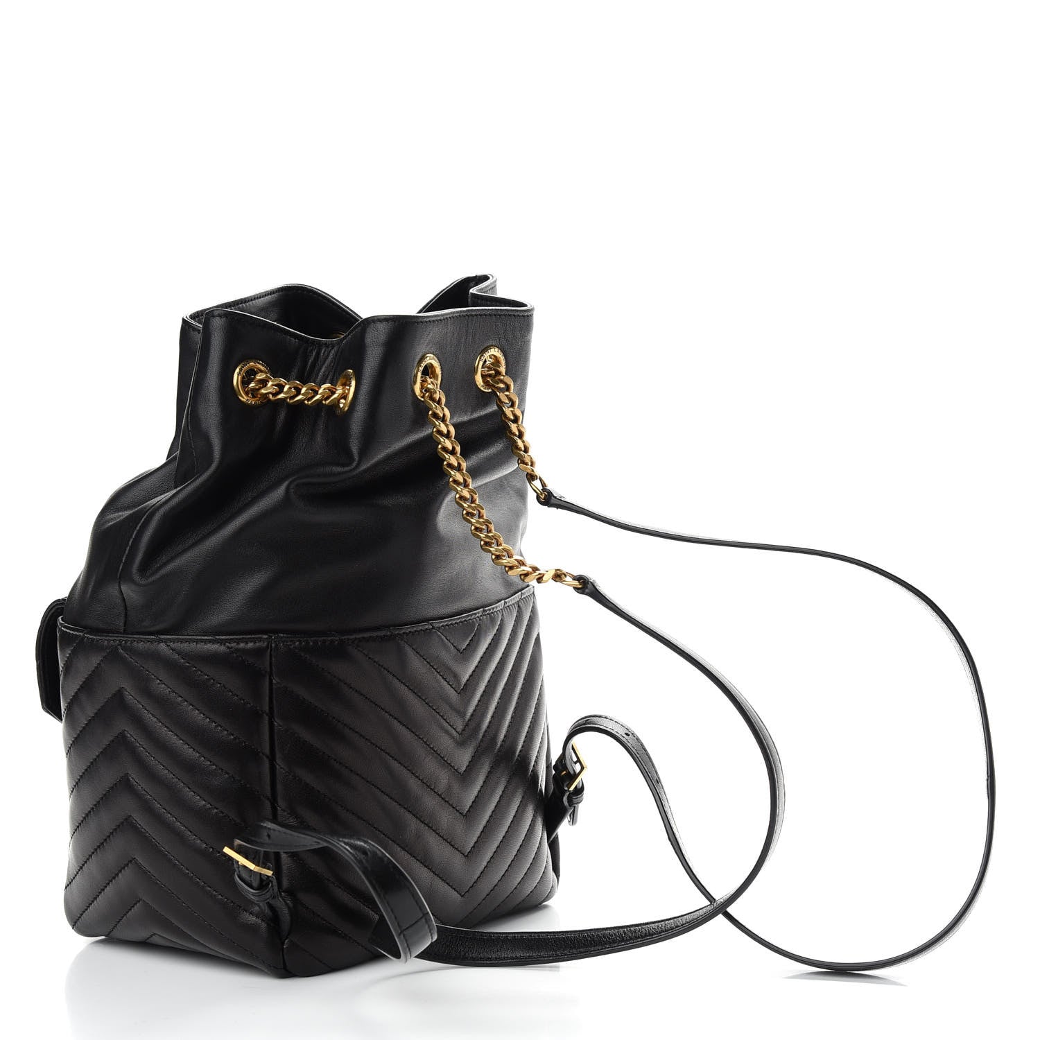 Saint Laurent Lambskin Matelasse Monogram Joe Backpack Black 3 of 8