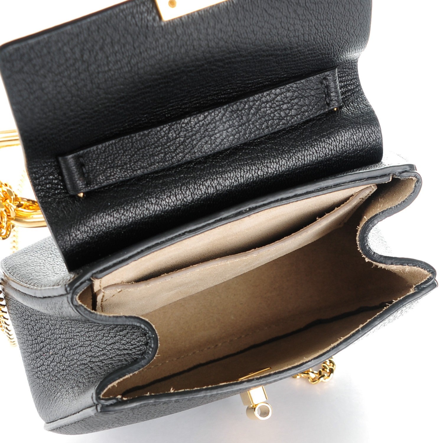 Chloe Grained Lambskin Nano Drew Shoulder Bag Black 5 of 7