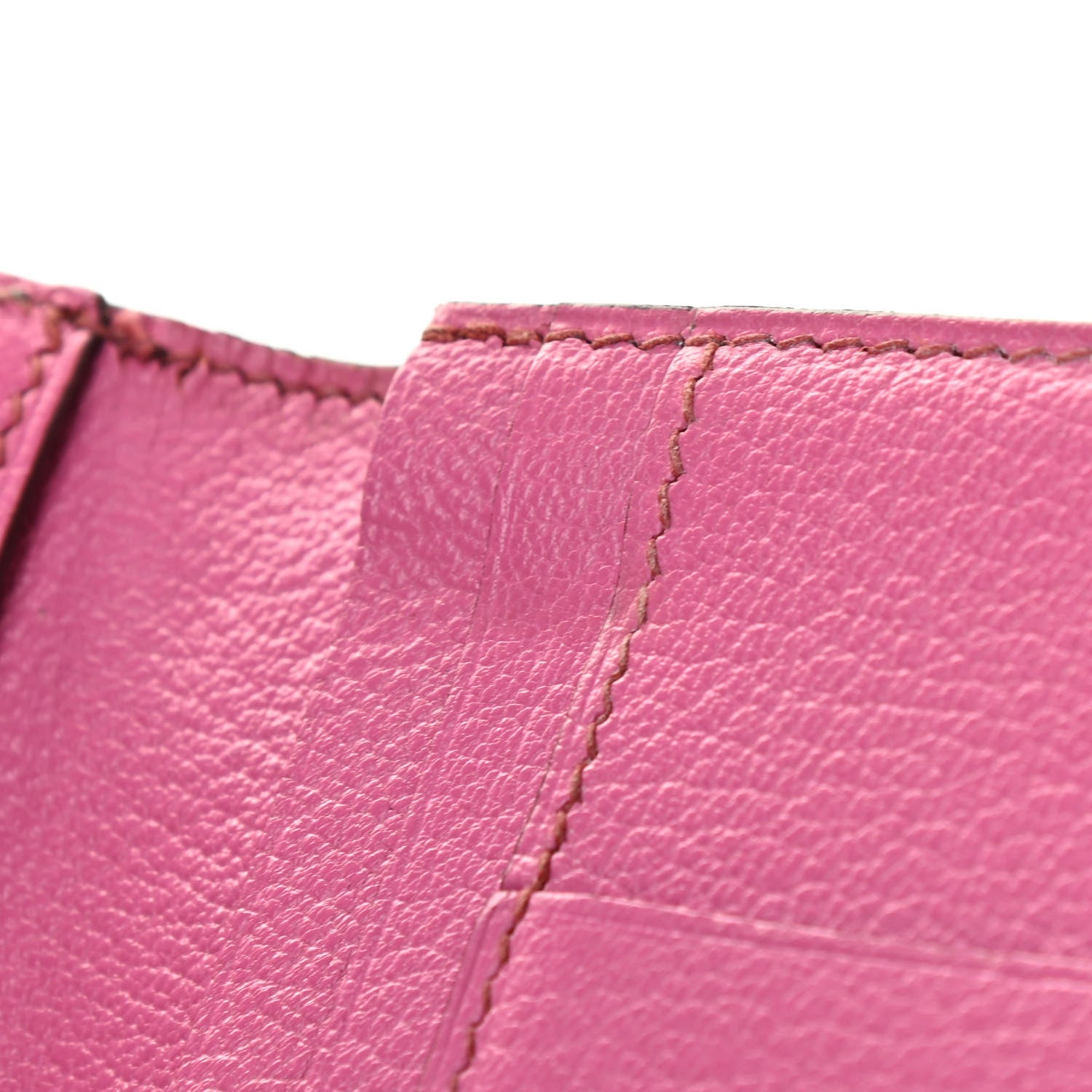 Hermes Ostrich Bearn Wallet Fuchsia 10 of 16