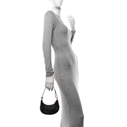 Celine Canvas Calfskin Mini Ava Triomphe Shoulder Bag Tan 2 of 9