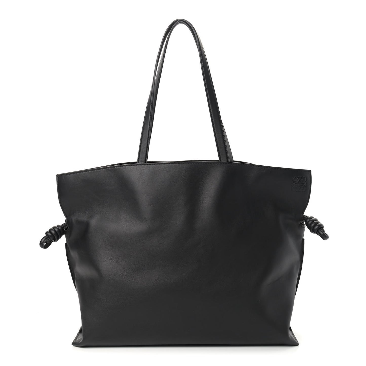 Calfskin Flamenco Knot XL Shoulder Bag Black
