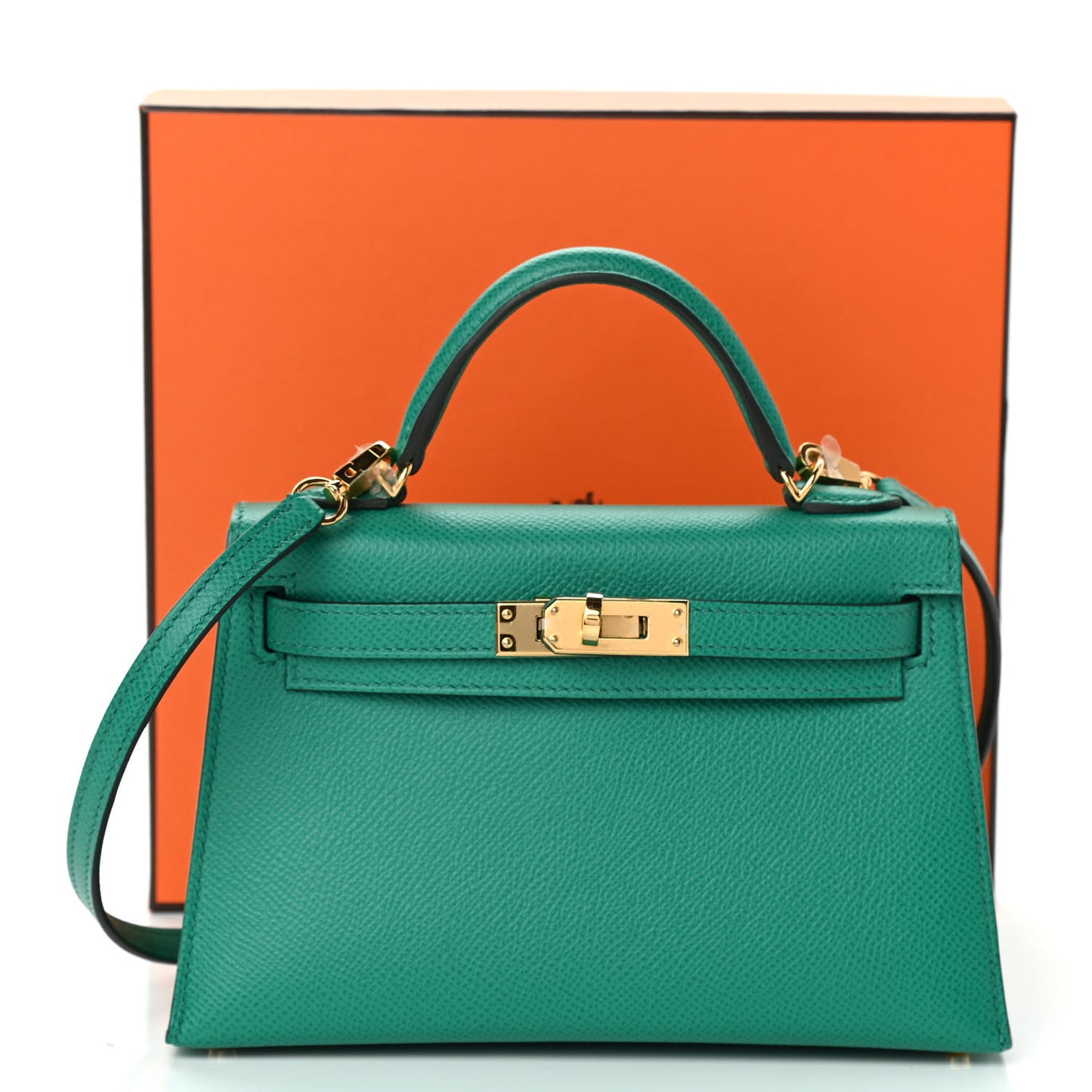 Epsom Mini Kelly Sellier 20 Vert Jade