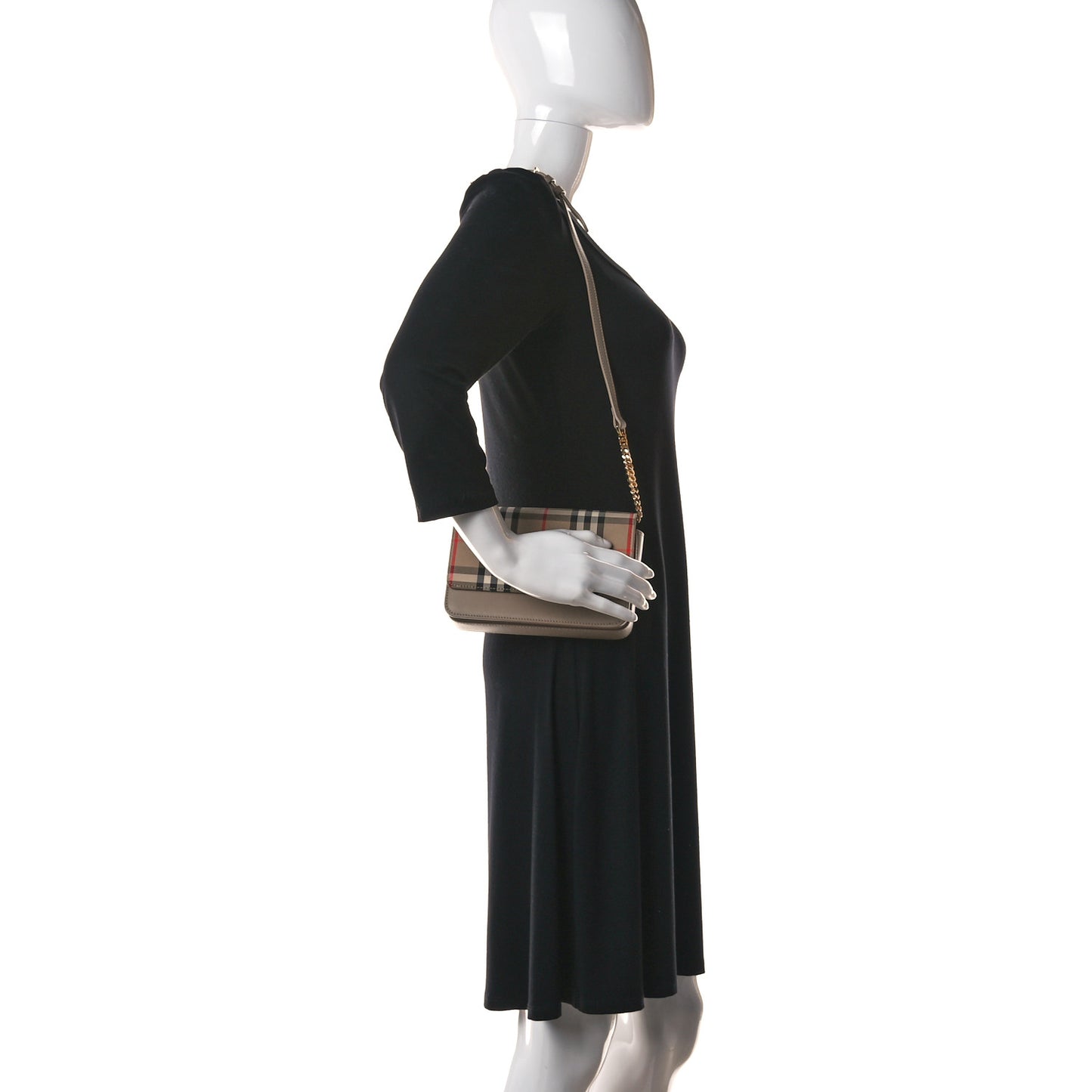 Calfskin Vintage Check Hayes Crossbody Beige