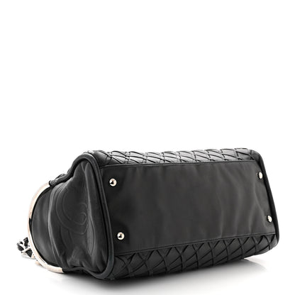 Chanel Lambskin Woven Medium Ultimate Soft Sombrero Bag Black 4 of 12
