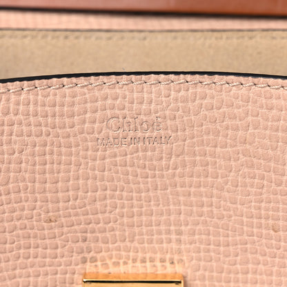 Chloe Grained Calfskin Lambskin Mini Bi-Color Drew Shoulder Bag Powder Beige Caramel 6 of 15