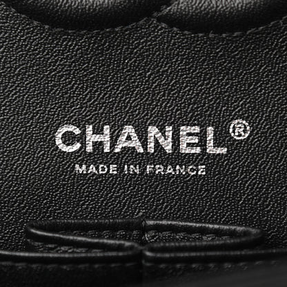 Chanel Patent Chevron Quilted Medium Double Flap Black 6 of 10