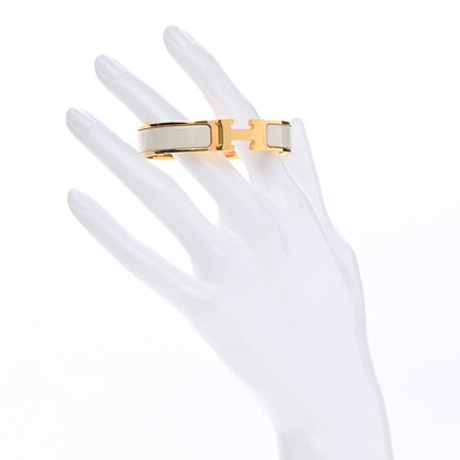 Hermes Enamel Narrow Clic Clac H Bracelet Panacotta 2 of 5