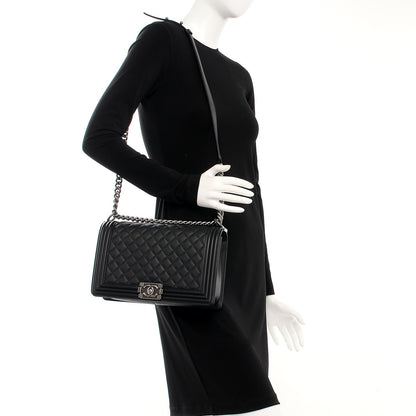 Chanel Calfskin Quilted New Medium Boy Flap Black 2 of 10