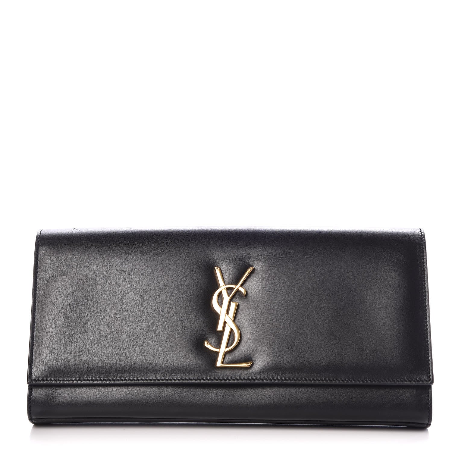 Saint Laurent Calfskin Classic Monogram Cassandre Clutch Black 1 of 7