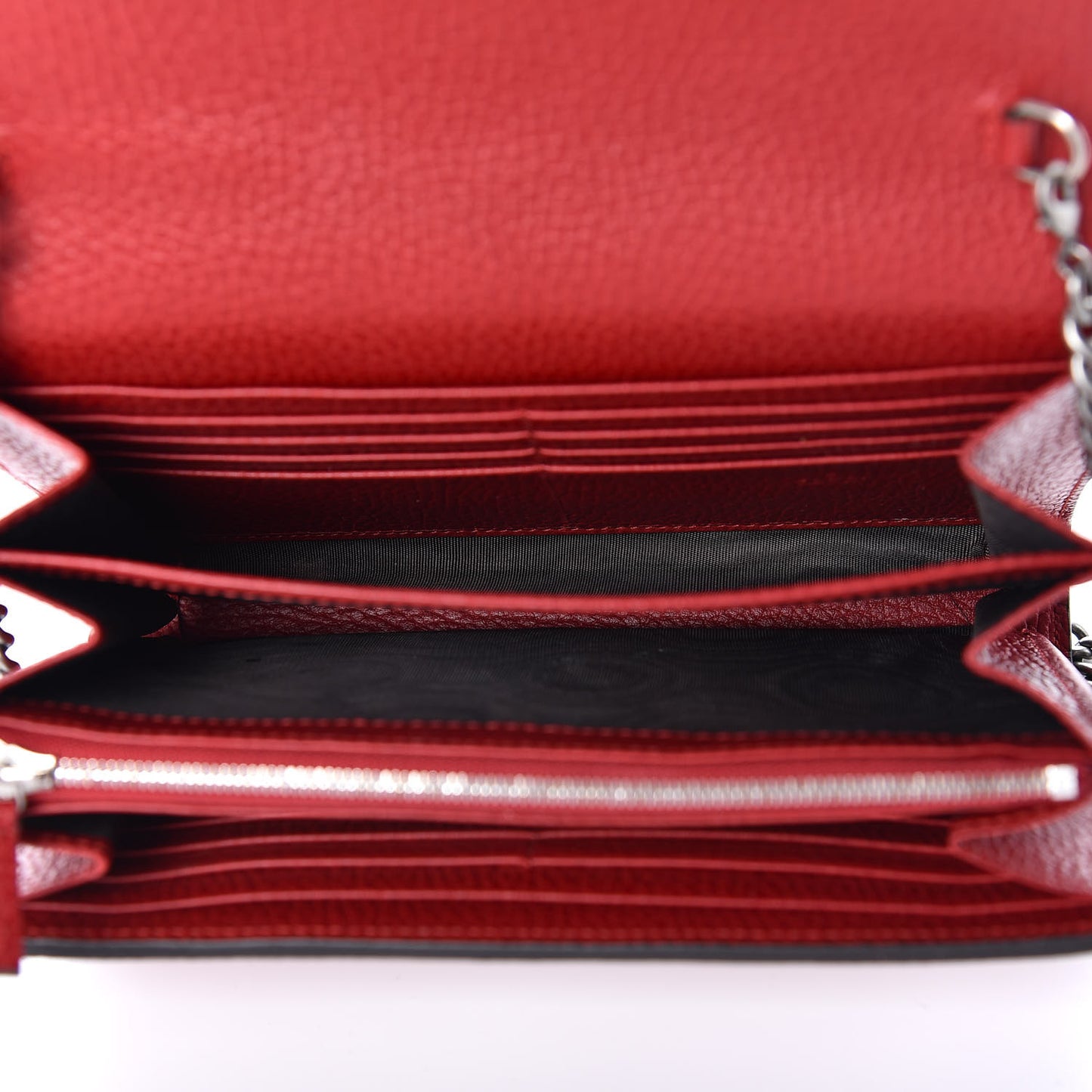 Calfskin Mini Dionysus Chain Wallet Hibiscus Red