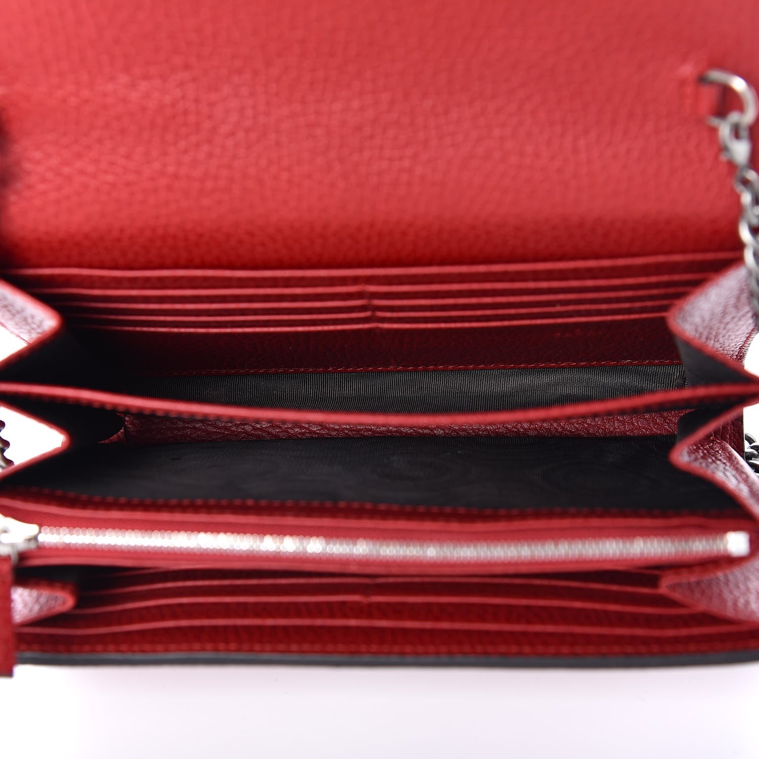Gucci Calfskin Mini Dionysus Chain Wallet Hibiscus Red 5 of 11