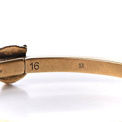 Gucci Metal Feline Head Bracelet 16 Aged Gold 5 of 6