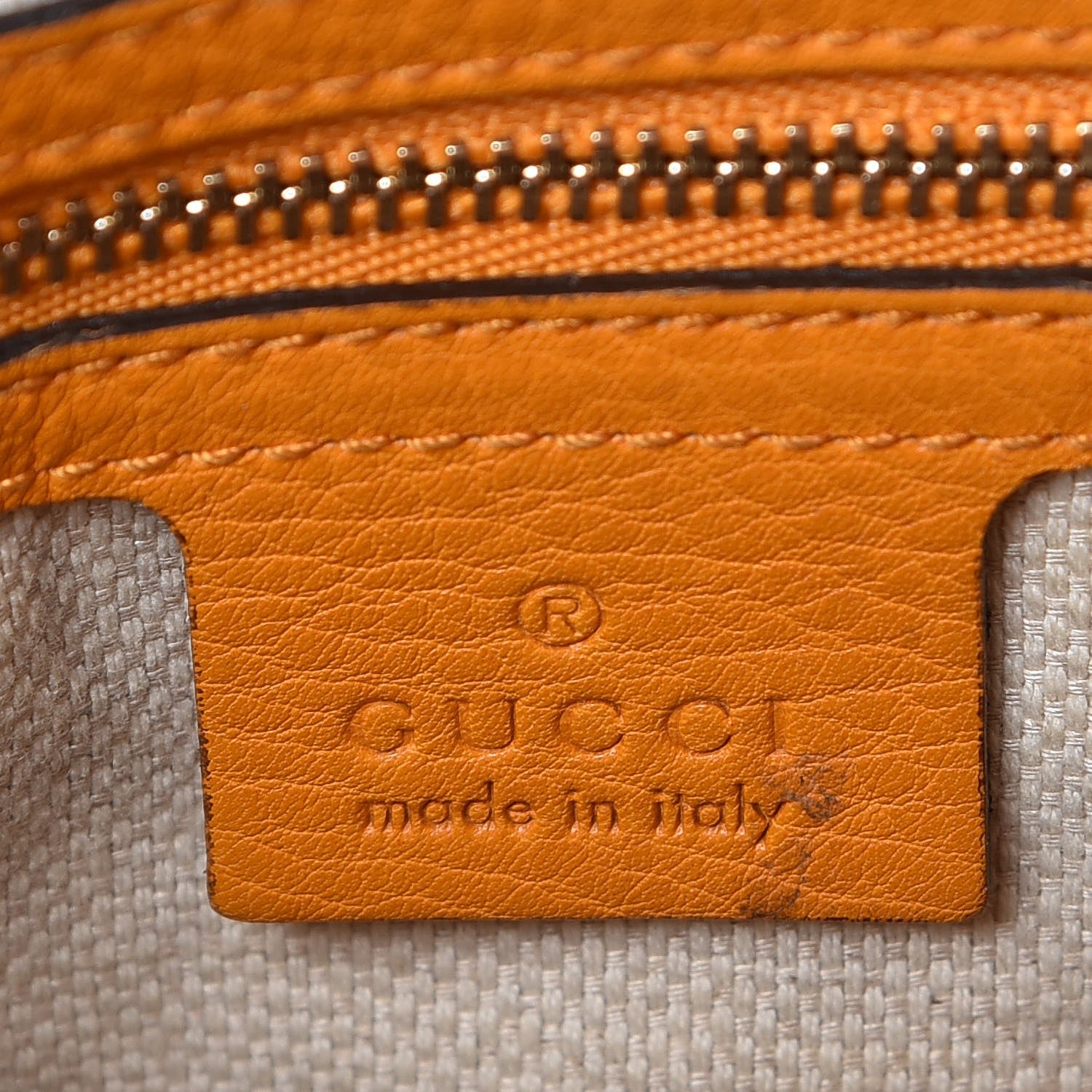 Gucci Pebbled Calfskin Medium Soho Chain Shoulder Bag Curcuma 6 of 20