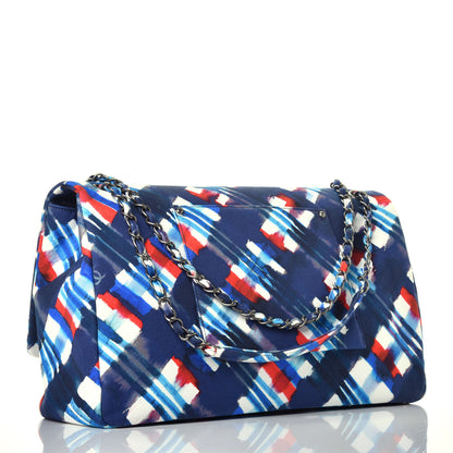 Chanel Canvas Airline Printed XXL Travel Flap Bag Blue Red White 3 of 9