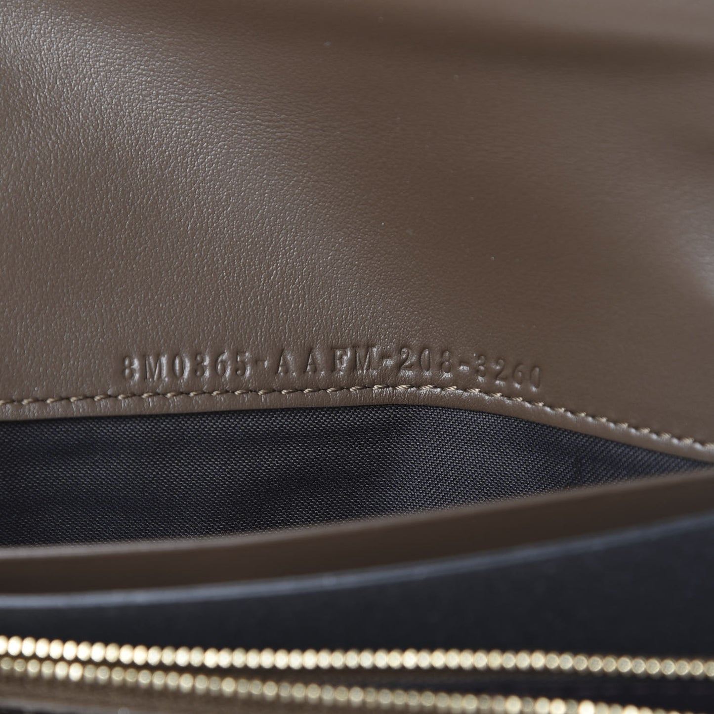 Vitello Soft F is Fendi Bi-Color FF 1974 Embossed Continental Envelope Wallet On Chain Maya Black
