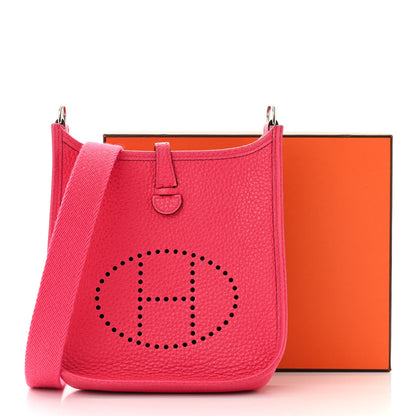 Hermes Taurillon Clemence Evelyne TPM Rose Extreme 11 of 11