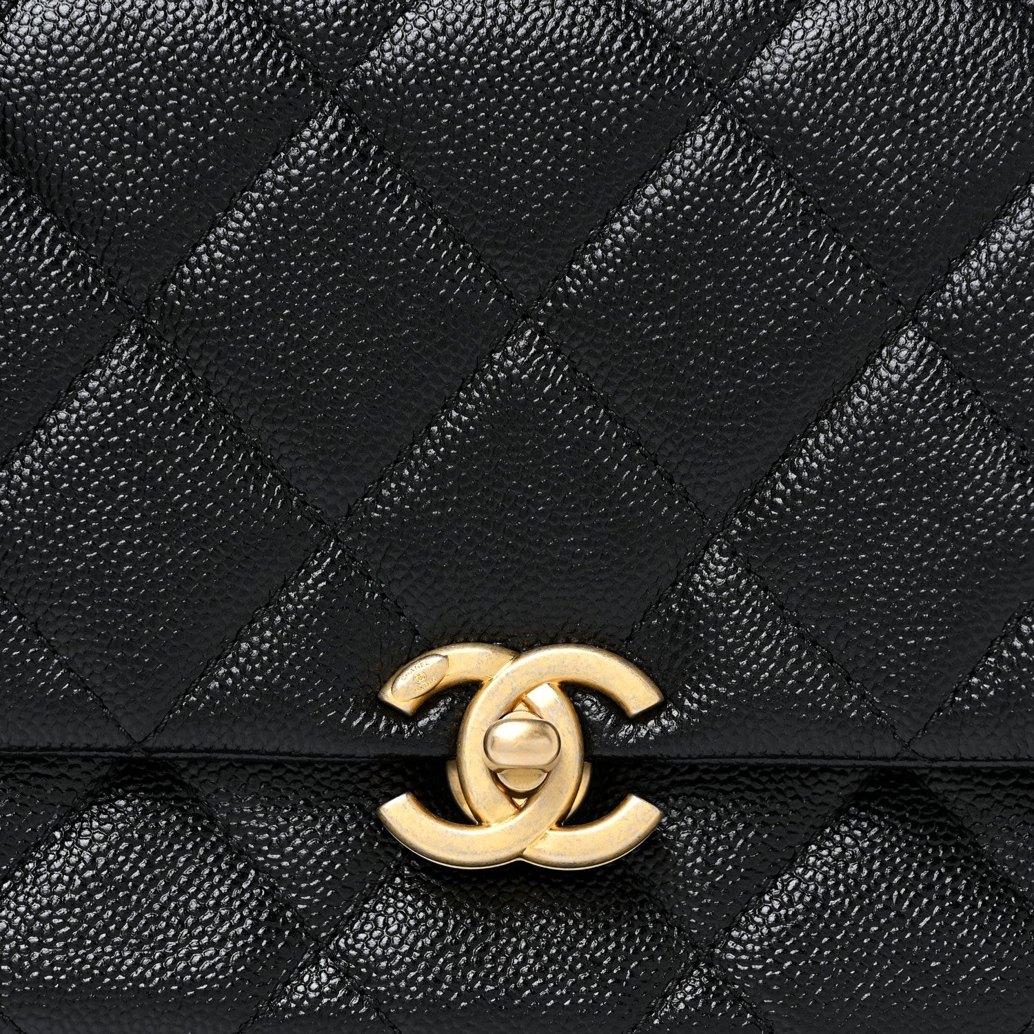 Chanel Shiny Caviar Quilted Small Chain Melody Flap Black 8 of 11
