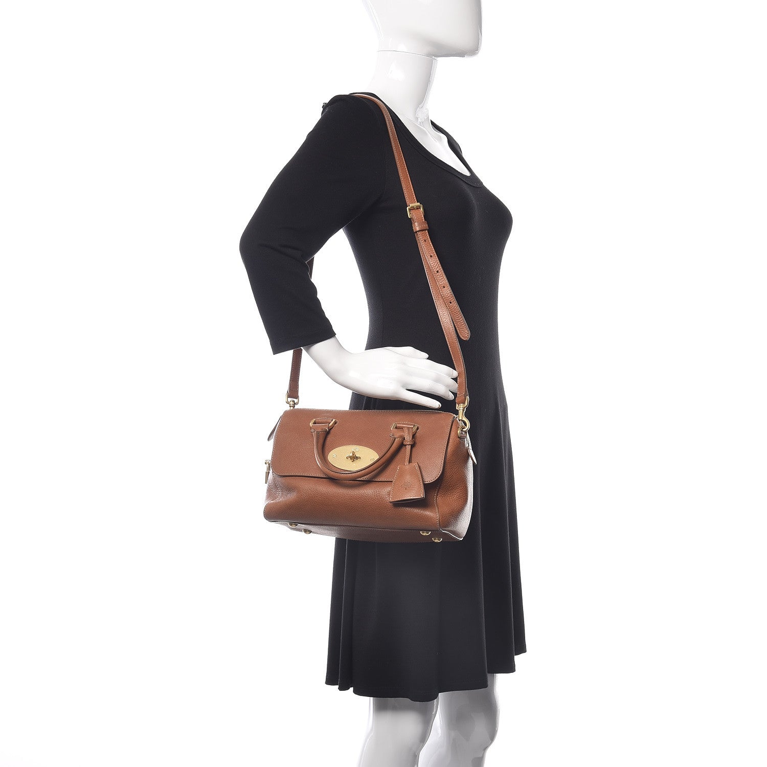 Mulberry Natural Leather Small Del Rey Satchel Oak 2 of 9