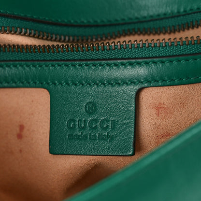 Gucci Calfskin Matelasse Small GG Marmont Shoulder Bag Emerald Green 6 of 13