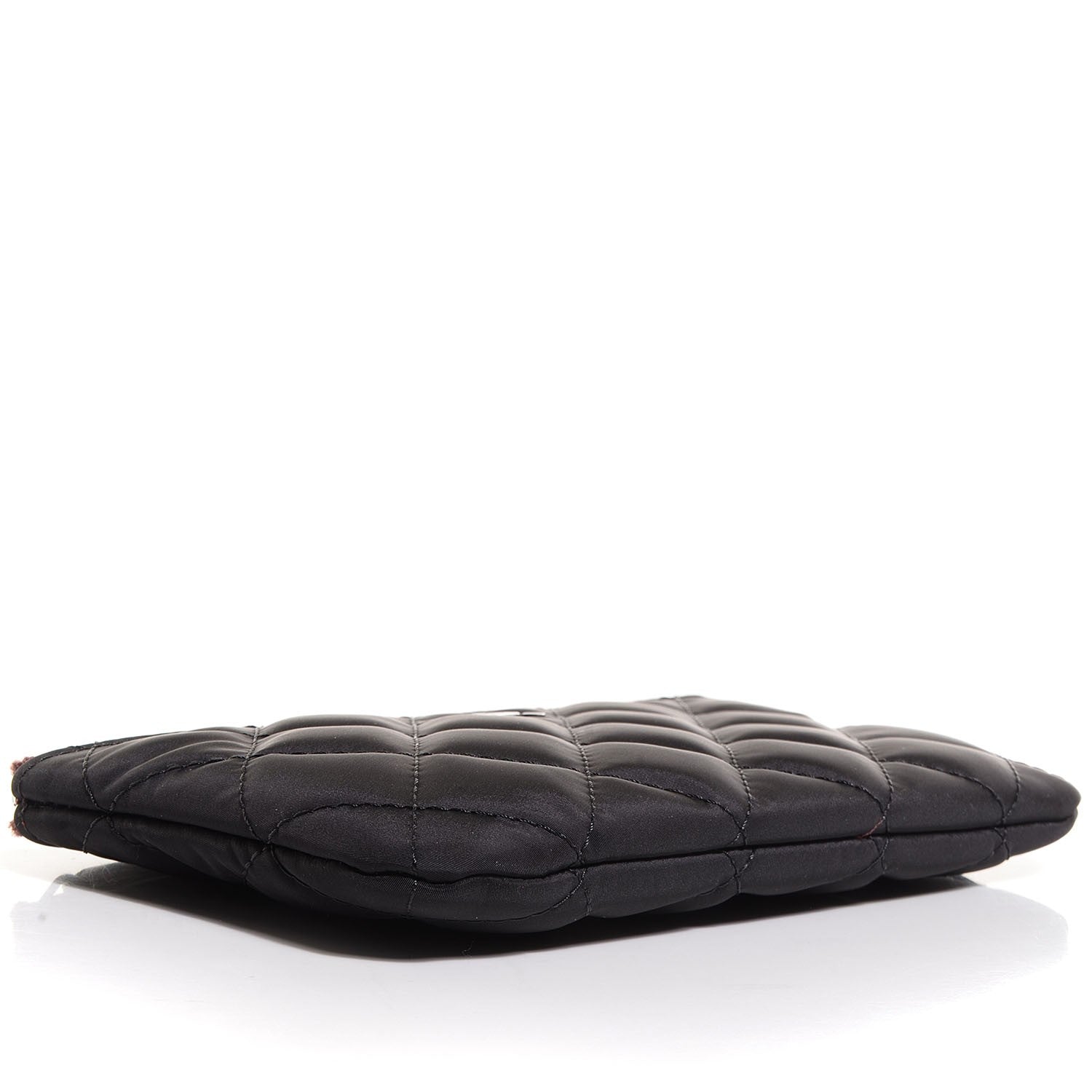 Chanel Nylon Quilted Cocoon Cosmetic Pouch Black 4 of 8