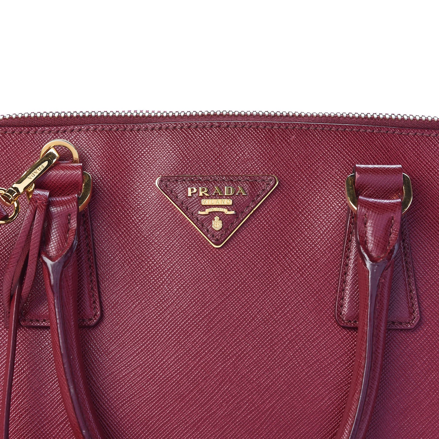 Prada Saffiano Lux Medium Promenade Tote Cherry 14 of 14