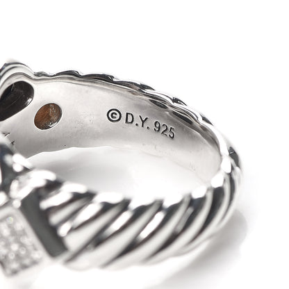 David Yurman Sterling Silver Diamond Black Onyx Hematite Confetti Ring 54 7 4 of 4
