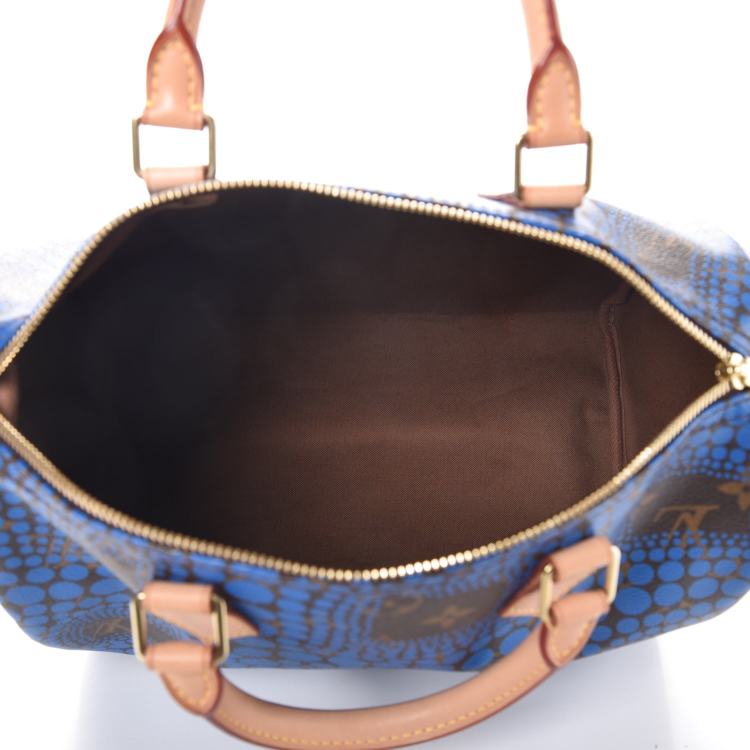 Louis Vuitton Monogram Kusama Town Speedy 30 Blue 5 of 12