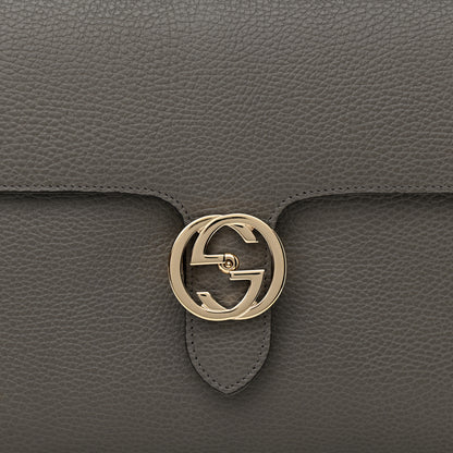 Gucci Dollar Calfskin Medium Interlocking G Top Handle Shoulder Bag Loess 8 of 13