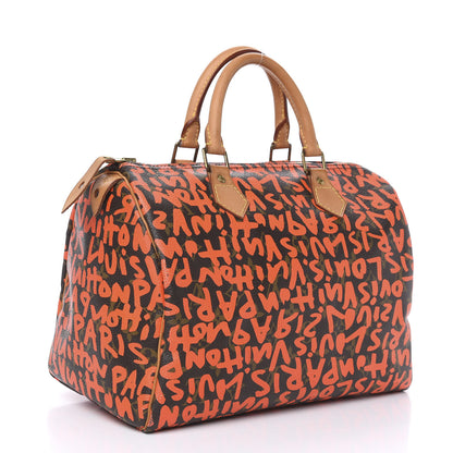 Louis Vuitton Monogram Graffiti Speedy 30 Orange 3 of 13
