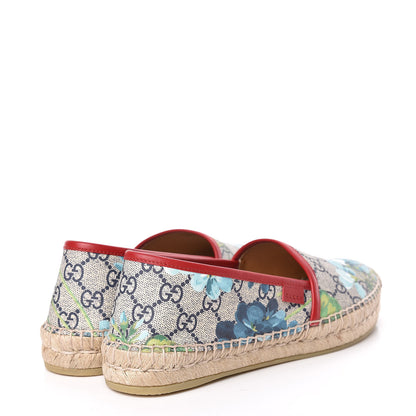Gucci GG Supreme Monogram Blooms Espadrilles 38 Beige Blue Navy Hibiscus Red 4 of 9