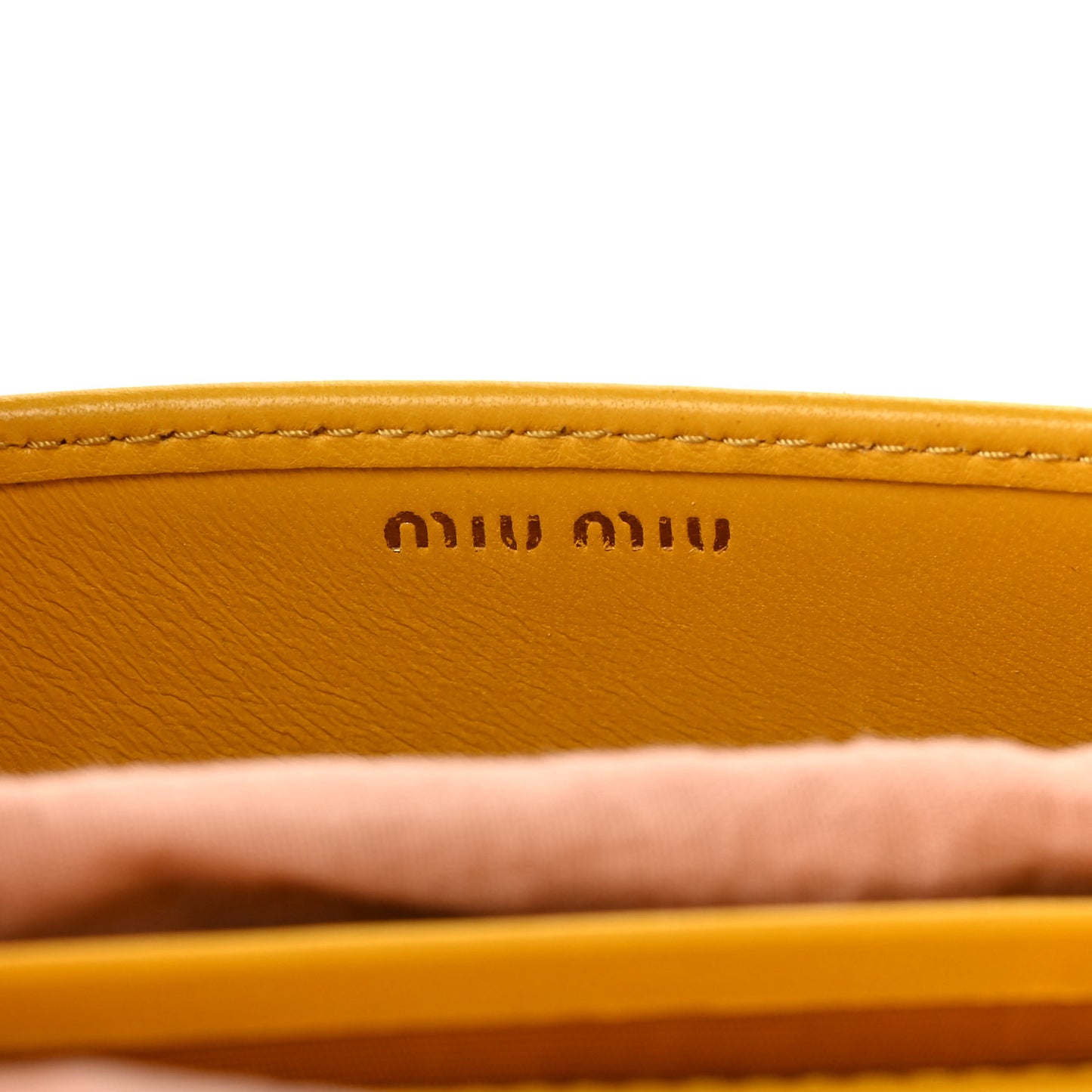 Nappa Velvet Matelasse Wallet On Chain Yellow