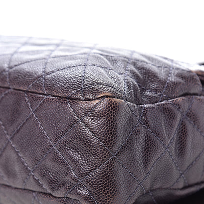 Chanel Iridescent Caviar Quilted Large Chic Flap Purple 15 of 16