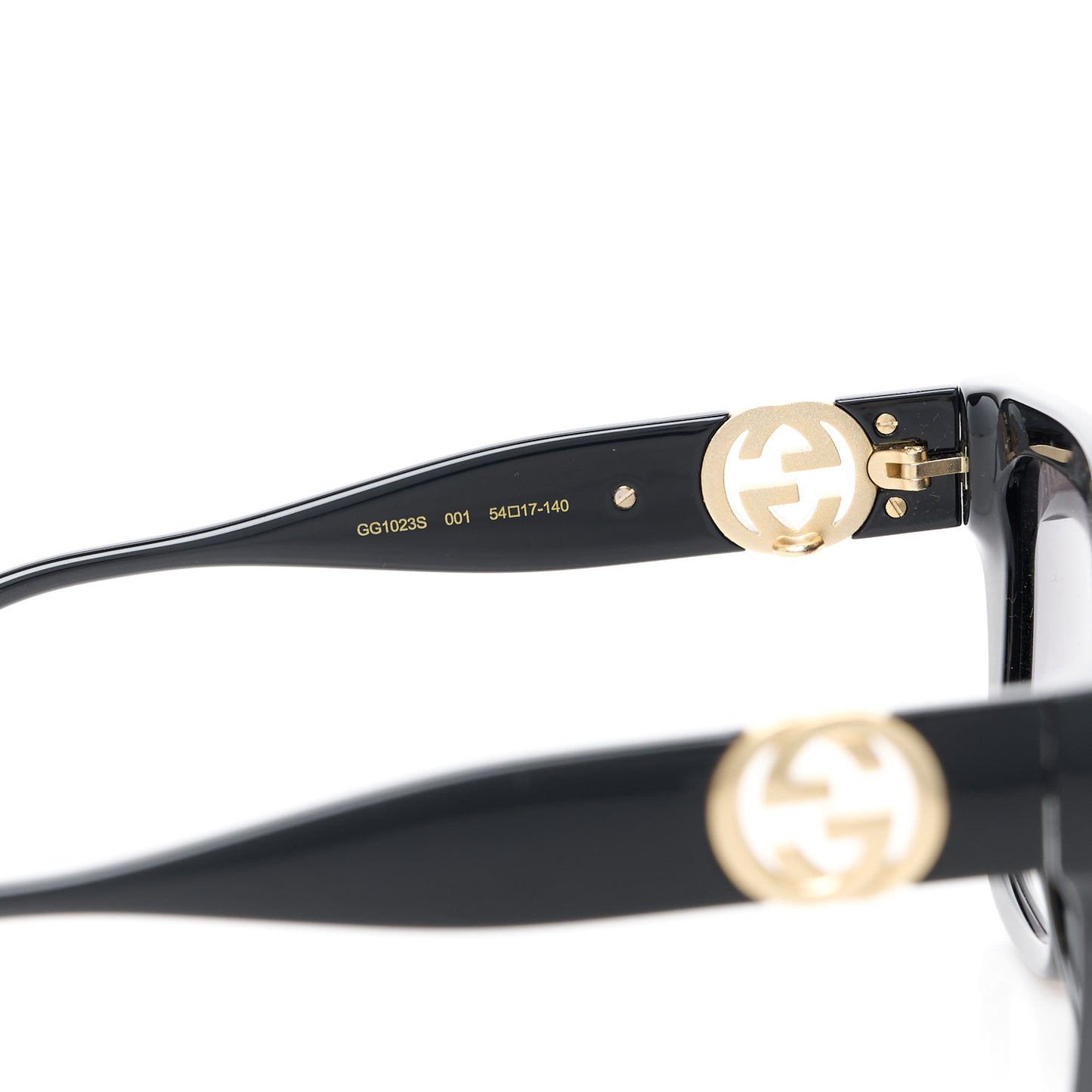 Acetate Square Frame Chain Sunglasses GG1023S Black