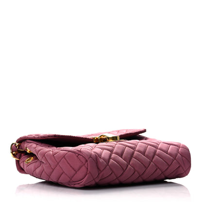 Prada Nylon Tessuto Impunture Quilted Flap Pink 4 of 8