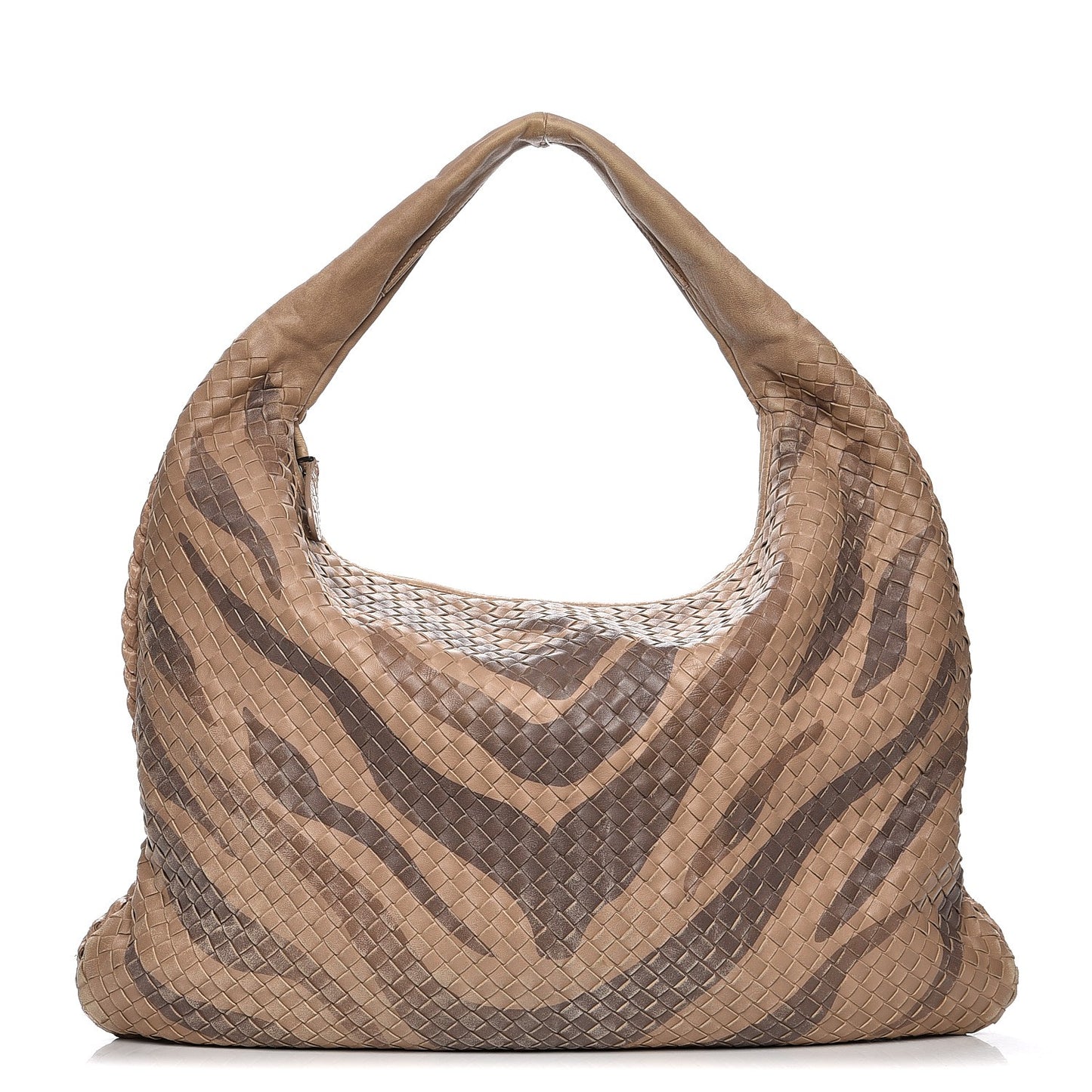 Nappa Snakeskin Intrecciato Maxi Veneta Tiger Print Hobo Maple