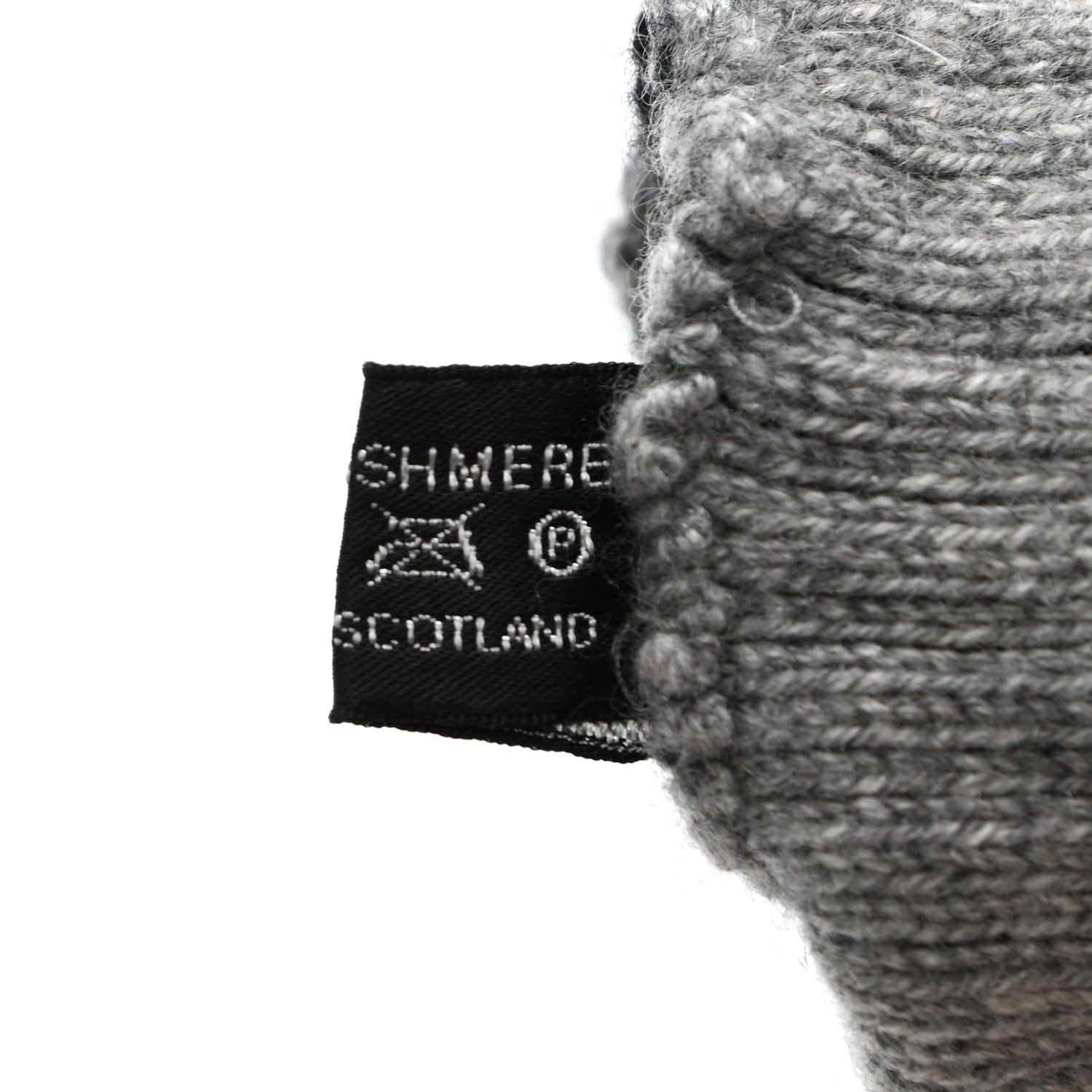 Chanel Cashmere CC Gloves Black Grey 6 of 6